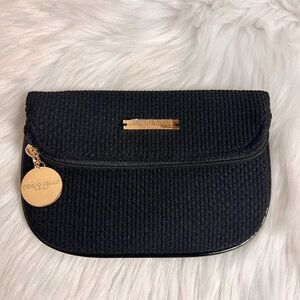 Giorgio Armani Textured Black Wristlet